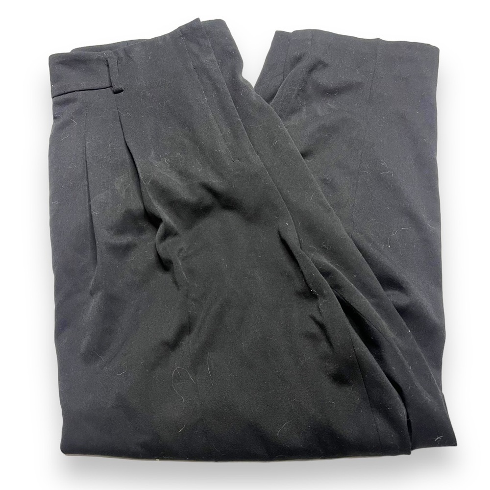 MM lafleur Elliot Trousers Size 10 Black Crepe Pleated fa2n-18-279